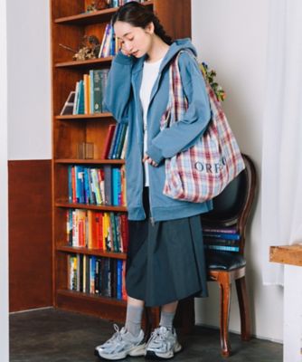 FONTLAB オーバーサイズジップパーカー プラスサイズ