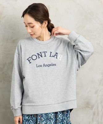 ＦＯＮＴＬＡＢ　シャツ切り替えロゴスウェット
