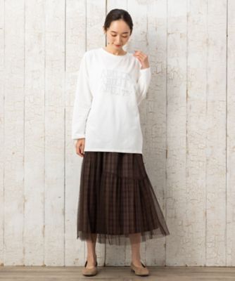 ＦＯＮＴＬＡＢ　ラメロゴエンブロイダリーロンＴシャツ