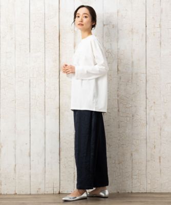 ＦＯＮＴＬＡＢ　ラメロゴエンブロイダリーロンＴシャツ