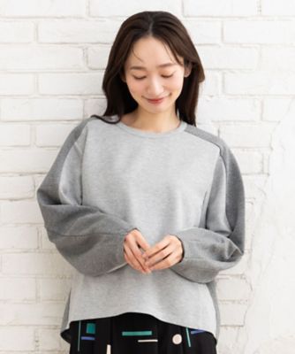 sab street my standard (Women/大きいサイズ)/サブストリート　マイスタンダード ＦＯＮＴＬＡＢ　ラメボンディングバイカラースウェット　プラスサイズ　３３‐６１‐２５１４