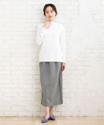 配色メローハイネックカットソー　プラスサイズ　３３ー６１ー２５２４