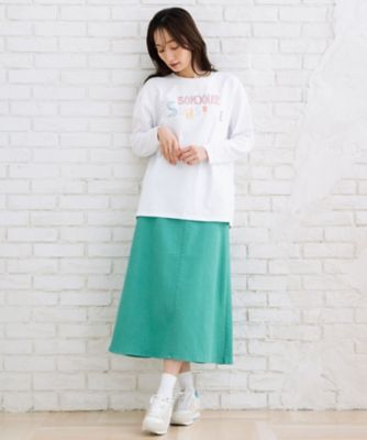 FONTLAB カラフルロゴエンブロイダリーロングTシャツ（ブラック） sabstreet my standard FONTLAB カラフルロゴエンブロイダリー