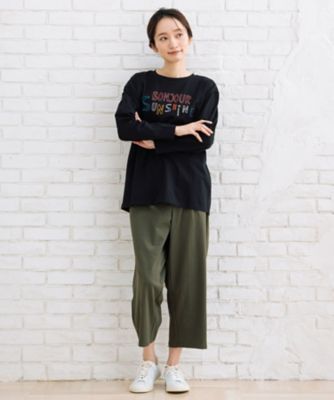 FONTLAB カラフルロゴエンブロイダリーロングTシャツ（ホワイト） sabstreet my standard FONTLAB カラフルロゴエンブロイダリー