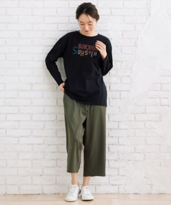 FONTLAB カラフルロゴエンブロイダリーロングTシャツ