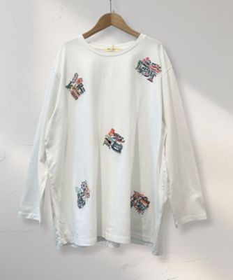 【送料無料】sab street my standard (Women/大きいサイズ)/サブストリート マイスタンダード シカゴワッペンエンブロイダリーロンT 33ー61ー2614 ホワイト(01) トップス【三越伊勢丹/公式】