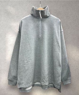 【送料無料】sab street my standard (Women/大きいサイズ)/サブストリート マイスタンダード FONTLAB ラメ裏毛ハーフジップスウェット 33ー61ー2629 グレー(11) トップス【三越伊勢丹/公式】