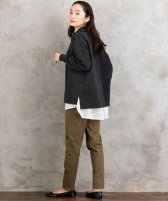 FONTLAB ラメ裏毛ハーフジップスウェット 33ー61ー2629