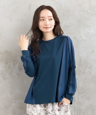 C・オジャール　大きいサイズ　長袖ニットカットソー　モスグリーン　サイズ13号 レディースの大きいサイズ 13号～25号／2L～8L Tシャツ