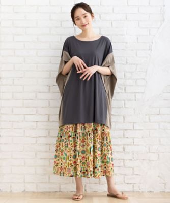 バイカラーフレンチスリーブカットソー