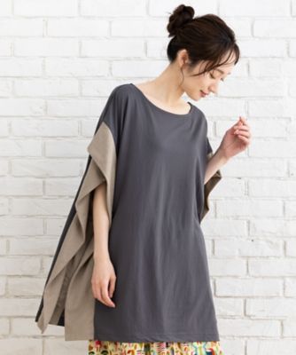 ＜sab street my standard (Women/大きいサイズ)＞バイカラーフレンチスリーブカットソー