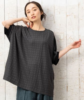 ＜sab street my standard (Women/大きいサイズ)＞シアージャカードゆるカットソー