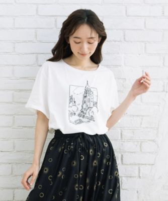 ランドスケープエンブロイダリーTシャツ 33ー64ー2535