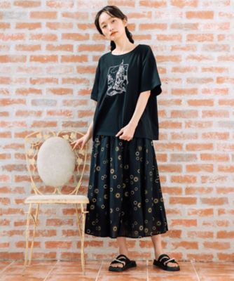 ランドスケープエンブロイダリーＴシャツ　３３ー６４ー２５３５
