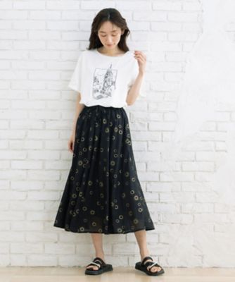 ランドスケープエンブロイダリーＴシャツ　３３ー６４ー２５３５