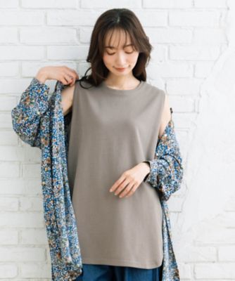 ロングタンクトップ　プラスサイズ　３３ー６４ー２５４６