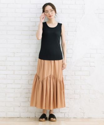 ラメリブチュールタンクトップ　プラスサイズ　３３ー６４ー２５４８