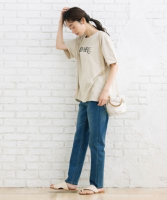 【大きいサイズ】 15号(3L) FONTLAB ビジューフリンジロゴTシャツ FONTLAB ビジューフリンジロゴTシャツ 33ー64ー