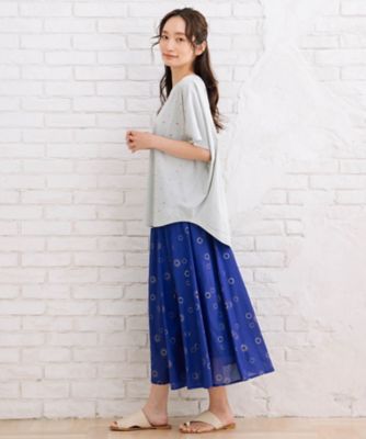 ＦＯＮＴＬＡＢ　スプレー風ビジューデコレートワイドＴシャツ　３３６４２５６６