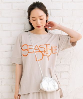 sab street my standard (Women/大きいサイズ)/サブストリート マイスタンダード 接触冷感　レタードスリットカットソー　プラスサイズ　３３６４２５８４
