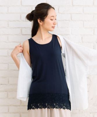 sab street my standard (Women/大きいサイズ)/サブストリート マイスタンダード 裾レースタンクトップ　プラスサイズ　３３６４２５９０