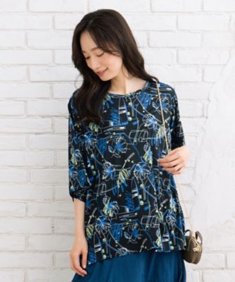 sab street my standard (Women/大きいサイズ)/サブストリート マイスタンダード ３０ｔｈ　エスパンディアソートプリントカットソー　プラスサイズ　３３６４２５９３