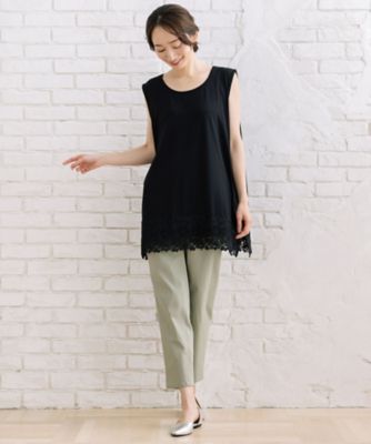 抗菌・防臭 裾レースタンクトップ 33ー64ー2663 | sab street
