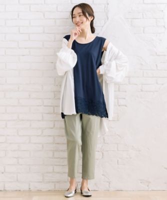 抗菌・防臭 裾レースタンクトップ 33ー64ー2663 | sab street