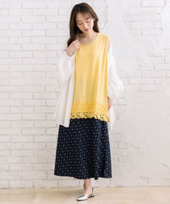 抗菌・防臭 裾レースタンクトップ 33ー64ー2663 | sab street