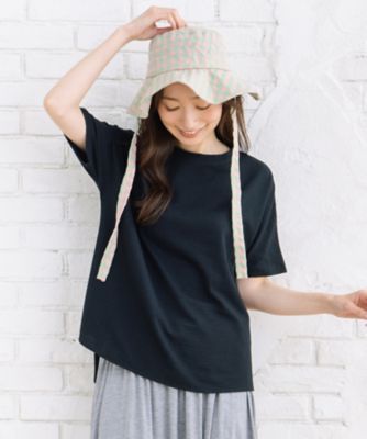＜sab street my standard (Women/大きいサイズ)＞〈ＭＡＤＥ　ＩＮ　ＪＡＰＡＮ〉シアサッカーカットソー　３３ー６４ー２６７９