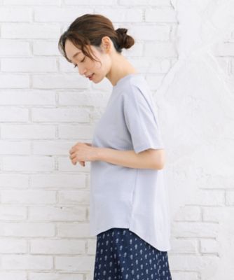 近年美品✨慈雨　シアサッカー　変形 カットソー　ハイネック　トップス　40 MADE IN JAPAN〉シアサッカーカットソー 33ー64ー