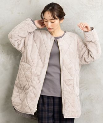 ファー×キルティングリバーシブルコート 33ー71ー9287 | sab