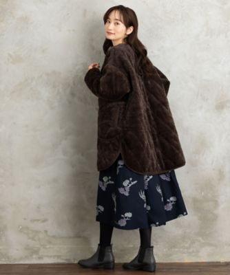 ファー×キルティングリバーシブルコート 33ー71ー9287 | sab