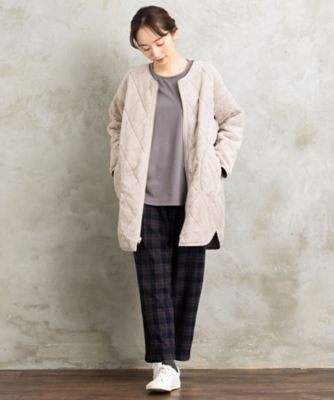 ファー×キルティングリバーシブルコート 33ー71ー9287 | sab