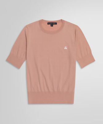 Brooks Brothers/ブルックス ブラザーズ キュプラ/ナイロン GFロゴ ショートスリーブセーター