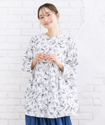 ＜sab street my standard (Women/大きいサイズ)＞ｓａｂｓｔｒｅｅｔ　ｂｉｓ　ｗｅｂ限定　ウエストタックジョーゼットブラウス　３５ー０１ー００２７