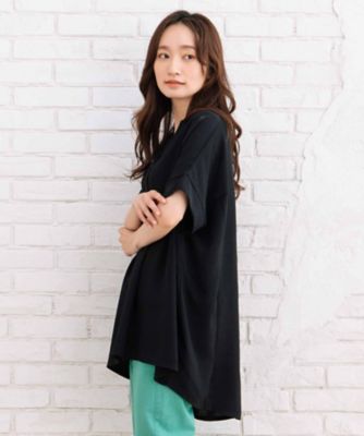 ｓａｂｓｔｒｅｅｔ　ｂｉｓ　ｗｅｂ限定　ＣＯＯＬ・ＵＶ・防シワ　ライトジョーゼットキーネックシャツ　３５０３００１８