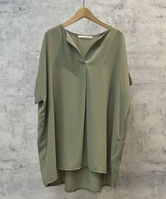ｓａｂｓｔｒｅｅｔ　ｂｉｓ　ｗｅｂ限定　ＣＯＯＬ・ＵＶ・防シワ　ライトジョーゼットキーネックシャツ　３５０３００１８