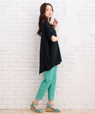 ｓａｂｓｔｒｅｅｔ　ｂｉｓ　ｗｅｂ限定　ＣＯＯＬ・ＵＶ・防シワ　ライトジョーゼットキーネックシャツ　３５０３００１８
