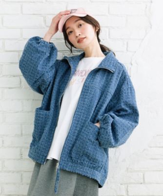 sab street my standard (Women/大きいサイズ)/サブストリート マイスタンダード デニムスタンドブルゾン　３５ー２３ー０００５