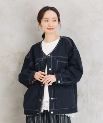 sabstreet bis web限定 配色ステッチVネック