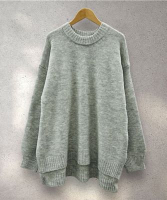 ＜sab street my standard (Women/大きいサイズ)＞ｓａｂｓｔｒｅｅｔ　　ｂｉｓ　ｗｅｂ限定　ヤクタッチクルーネックニット　３５ー５１ー０００７