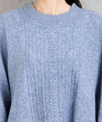 sabstreet bis web限定 Aラインケーブルニットプル