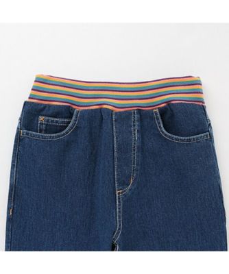カットデニム７分丈パンツ　３５５１１０５