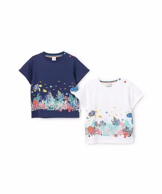 海柄半袖Ｔシャツ　３５５１２２２