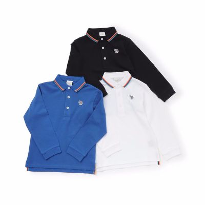 ✨極美品 ポールスミス マルチストライプ ポロシャツ シェルボタン ブラック L Paul Smith ポールスミス 長財布 マルチストライプ ブラック