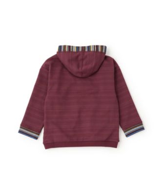 裏ボーダーフード付き裏毛トレーナー 3553215 | Paul Smith