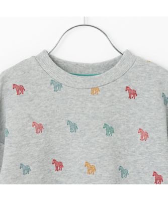 ゼブラ総柄裏毛トレーナー 3553224 | Paul Smith Junior