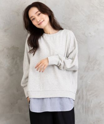 sabstreet bis web限定 シャツレイヤードスウェット