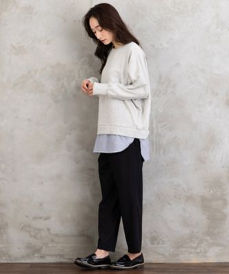 新品タグ未着 サブストリート レイヤード風シャツ×ボーダーカットソープルオーバー カットソー Tシャツ メンズ クルーネック 半袖 5分袖 フェイク